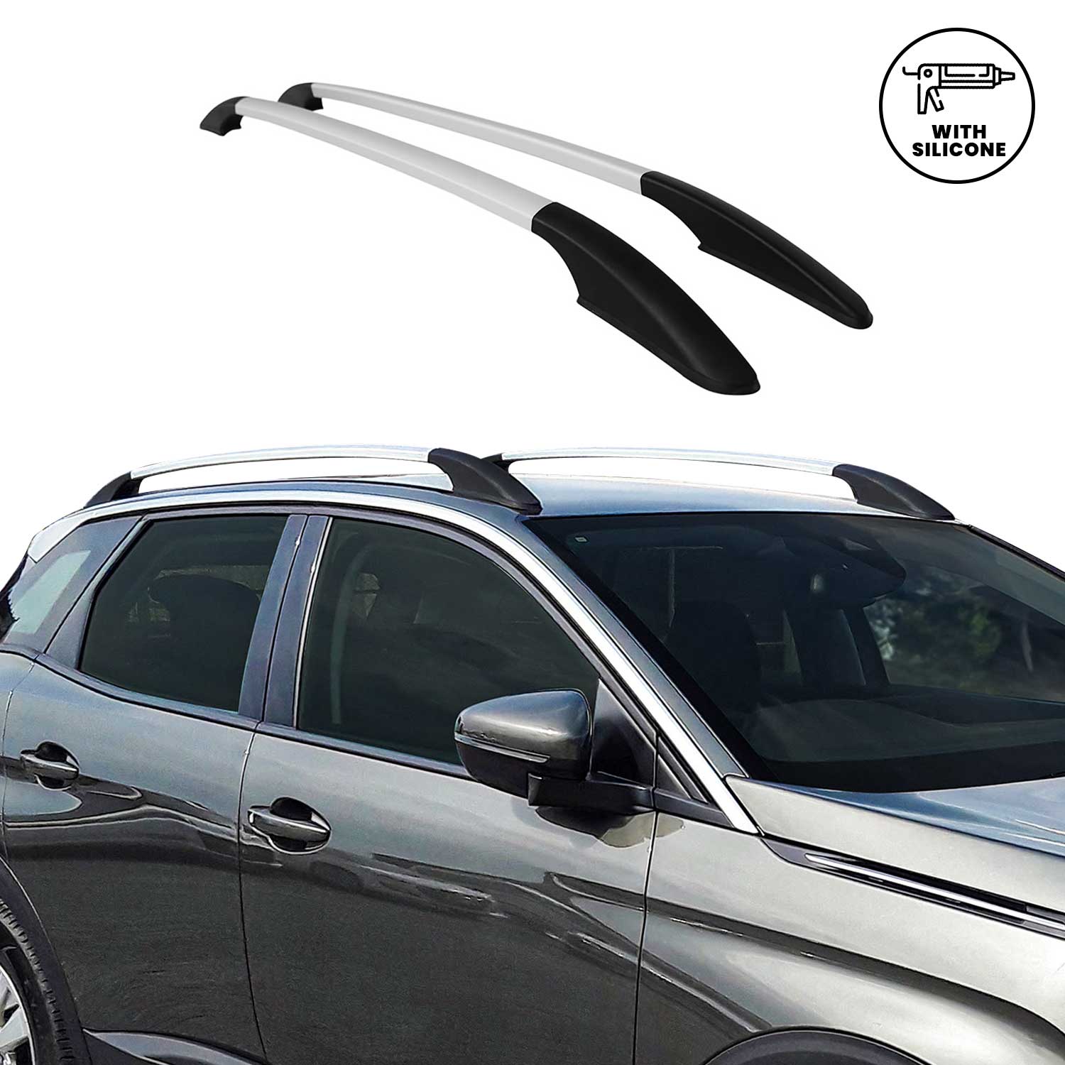 2015-2025 Porsche Macan Roof Rack Rails Side Rails Silver
