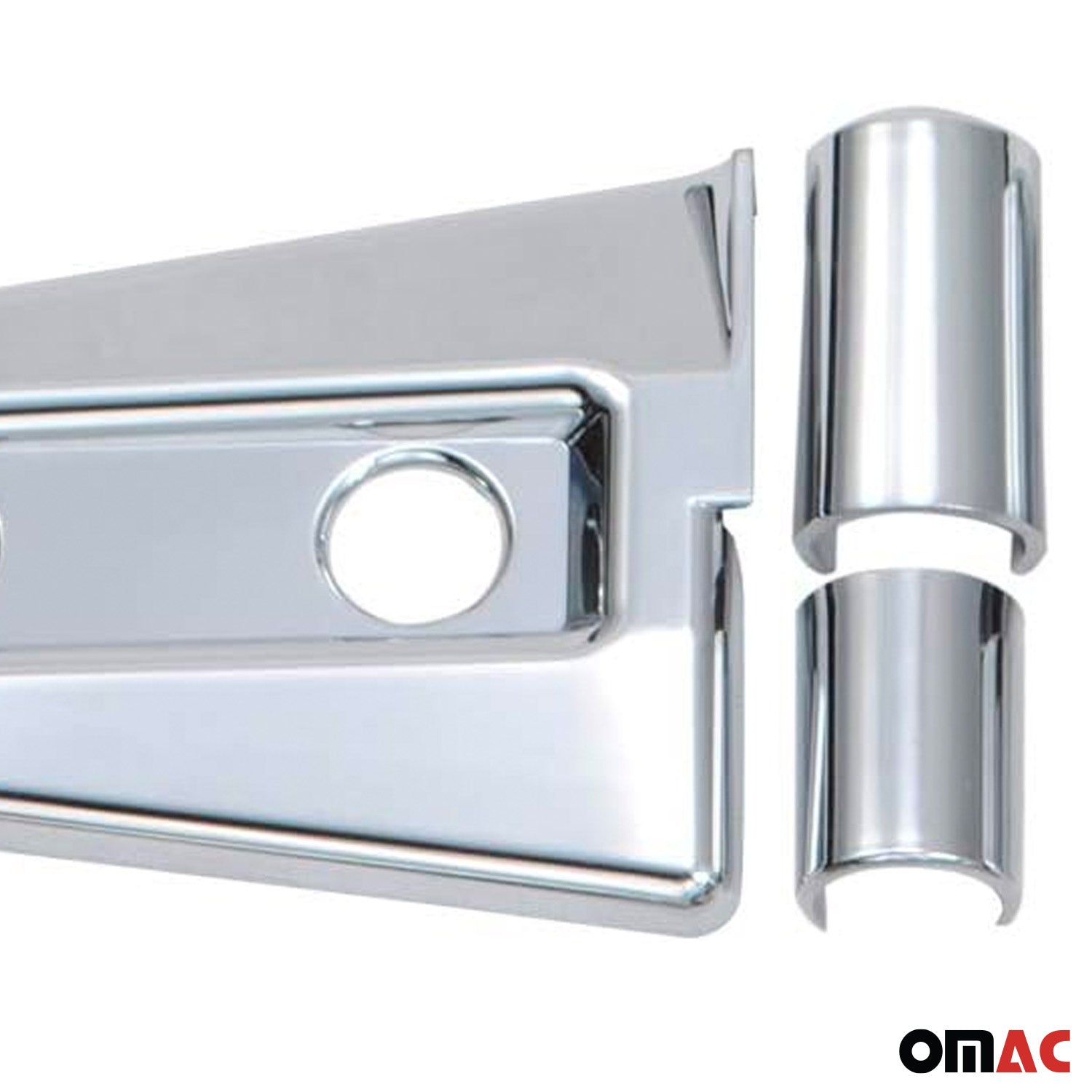 Door Hinge Cover for Jeep Wrangler 2007-2018 Silver 2Pcs ABS Chrome