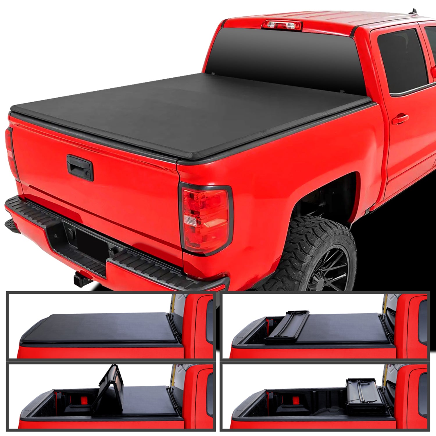 2007-2019 Chevy Silverado / Sierra 1500 Crew Cab 5'8" Soft Bed Tonneau Cover