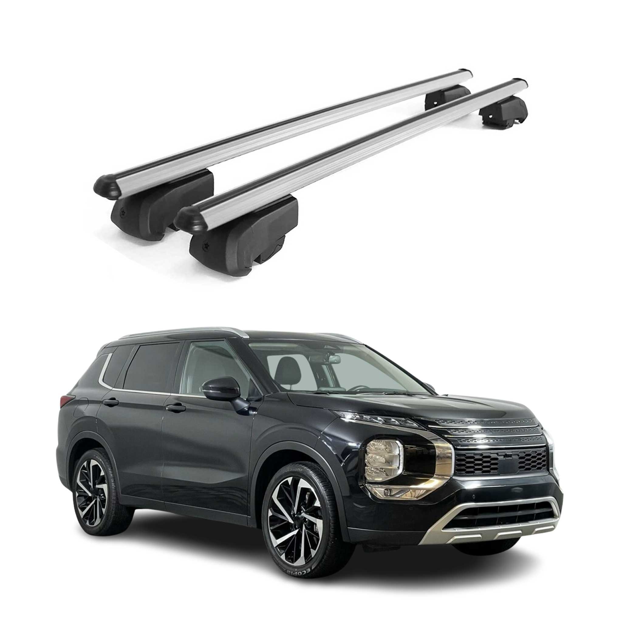 2022-2024 Mitsubishi Outlander Roof Rack Cross Bars Silver