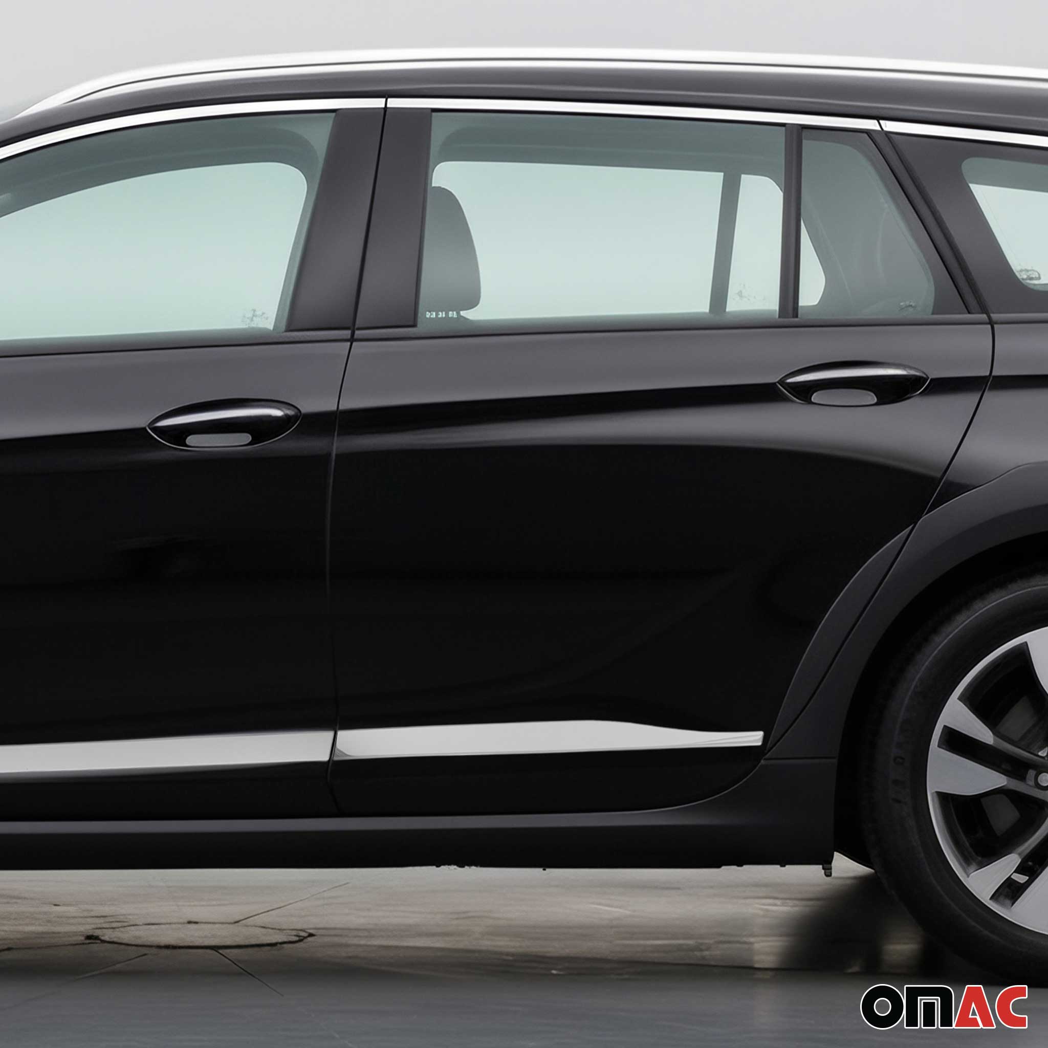 2018-2020 Buick Regal TourX Side Door Molding Trim Stainless Steel Silver 4x