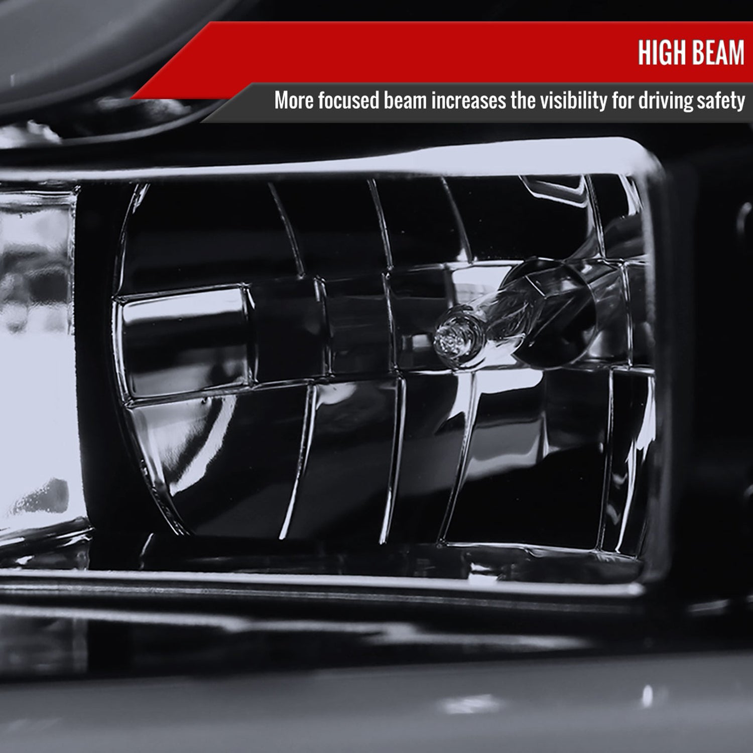 2015-2017 Ford F-150 LED Bar Outline Projector Headlights Glossy Black/Smoke