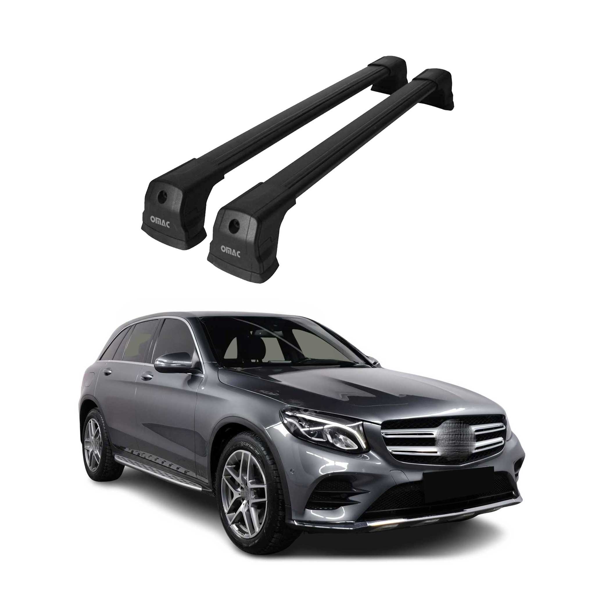 2016-2019 Mercedes GLC Class Coupe C253 Roof Rack Cross Bars Black