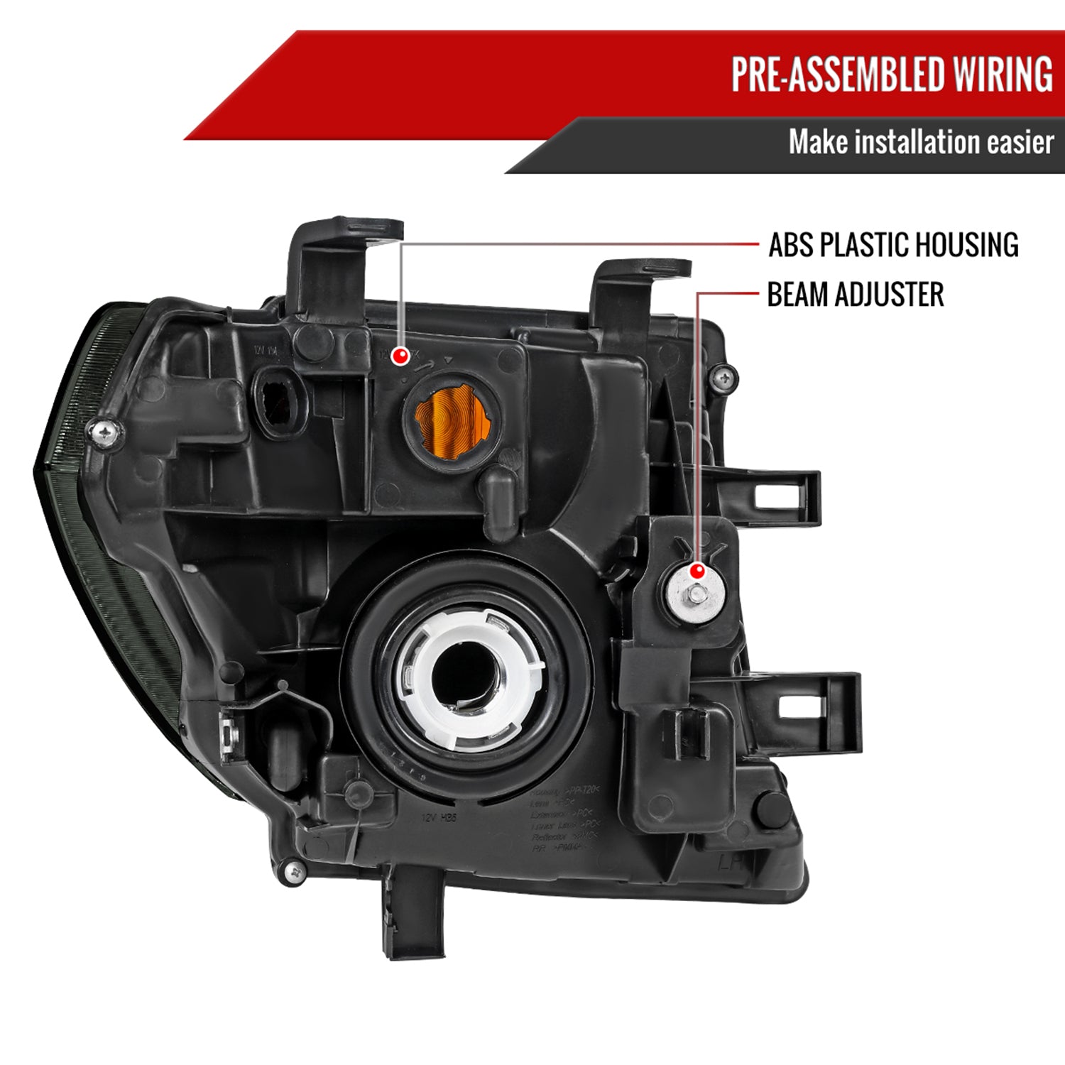 2005-2008 Nissan Frontier/2005-2006 Pathfinder Factory Headlights Chrome/Clear