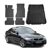 2019-2024 BMW 5 Series G30 Sedan 2017-2023 / M5 F90 Floor Mats & Cargo Liner Full Set All Weather