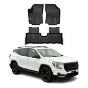 2018-2024 GMC Terrain / Terrain Denali Premium Floor Mats Liners First and Second Row Set Black