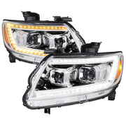For Chevrolet Colorado 2015-2022 Headlights LED DRL Light Strip Turn Signal Side Marker Chrome Housing Clear Lens