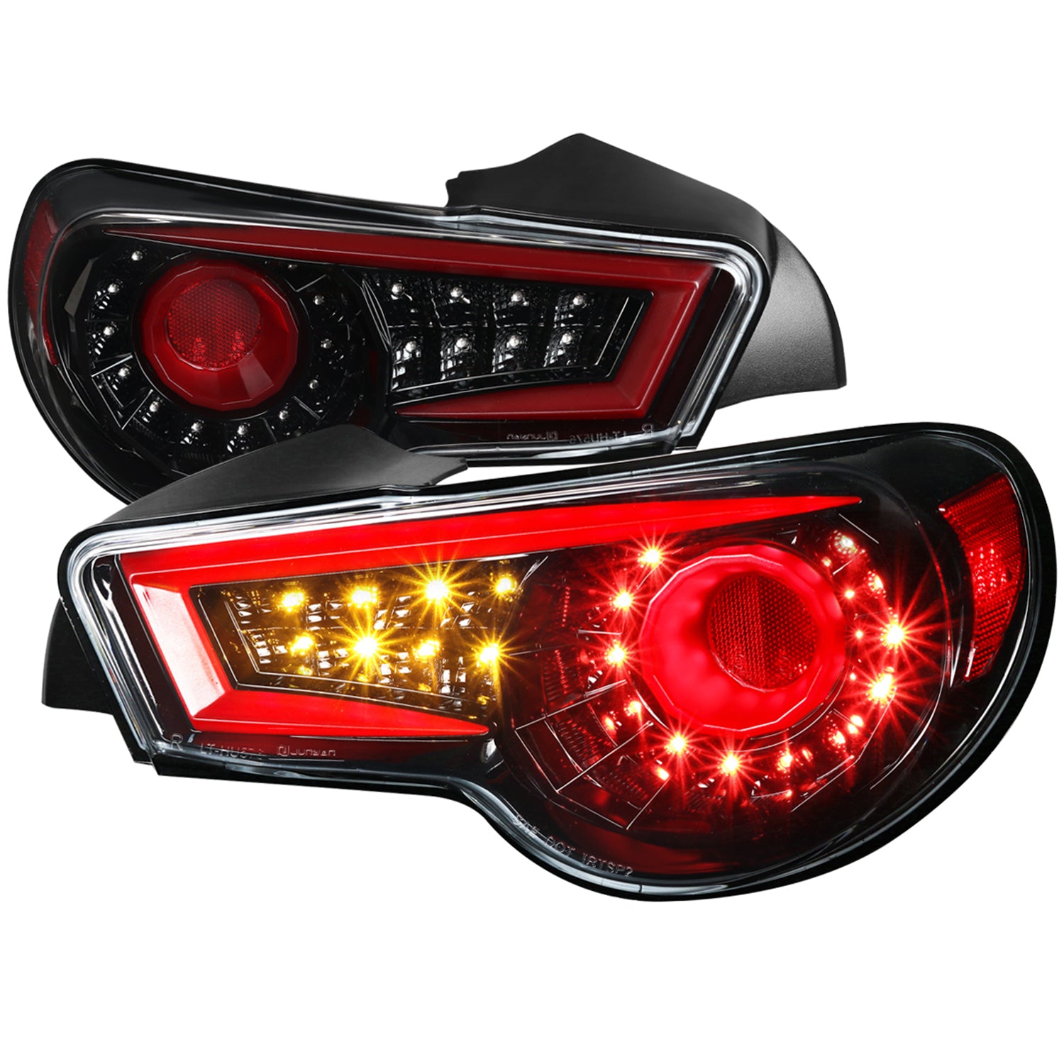 2012-2016 Scion FRS/ Subaru BRZ/ Toyota 86 LED Tail Lights Jet Black/Clear