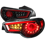 2012-2016 Scion FRS/ Subaru BRZ/ Toyota 86 LED Tail Lights Jet Black/Clear