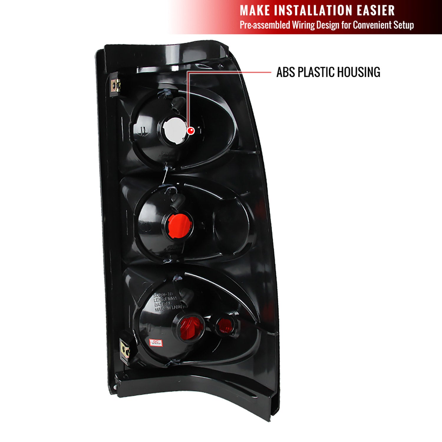 2003-2006 Chevrolet Silverado Tail Lights Matte Black Housing/Clear Lens