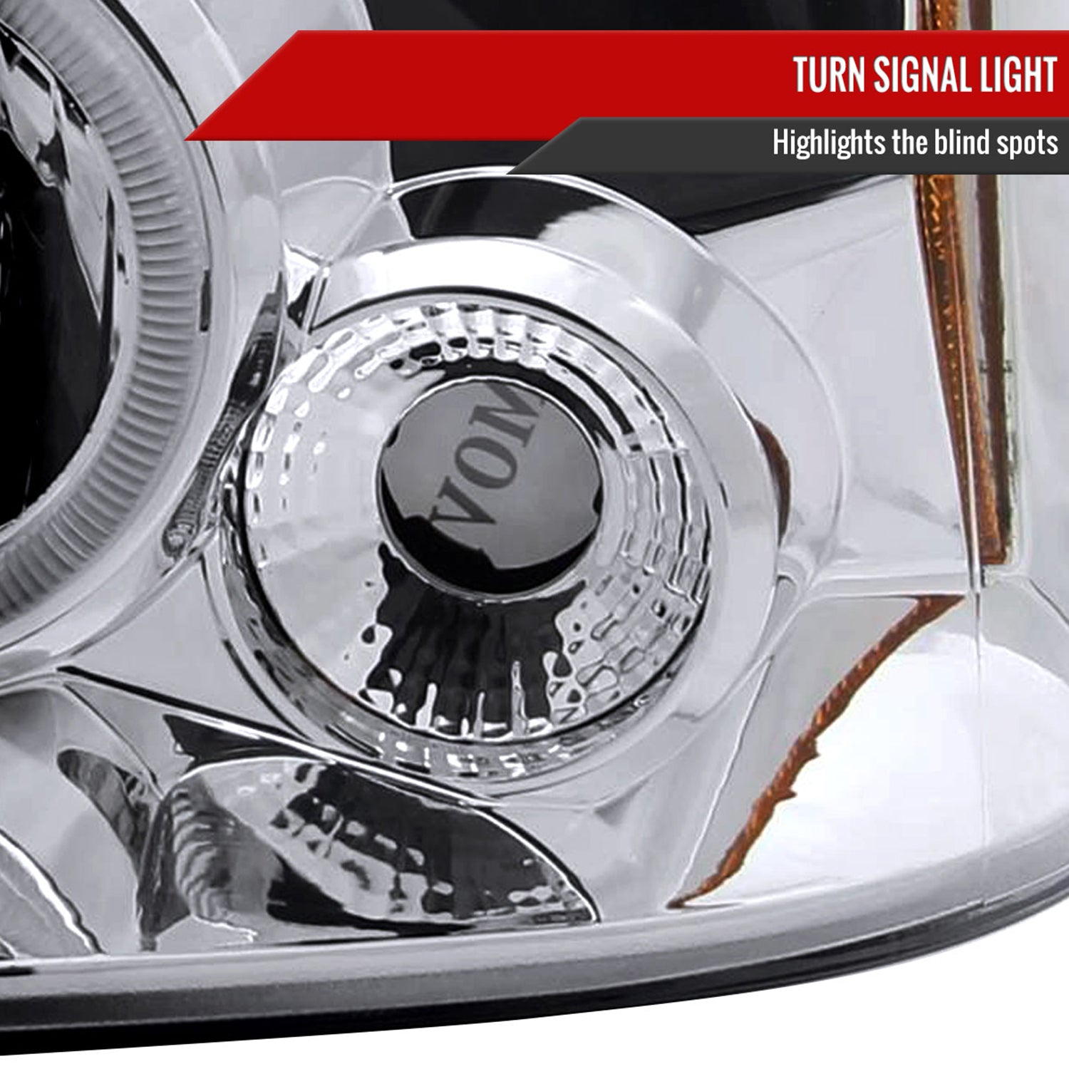 2001-2004 Nissan Frontier Dual Halo Projector Headlights Chrome/Clear Lens