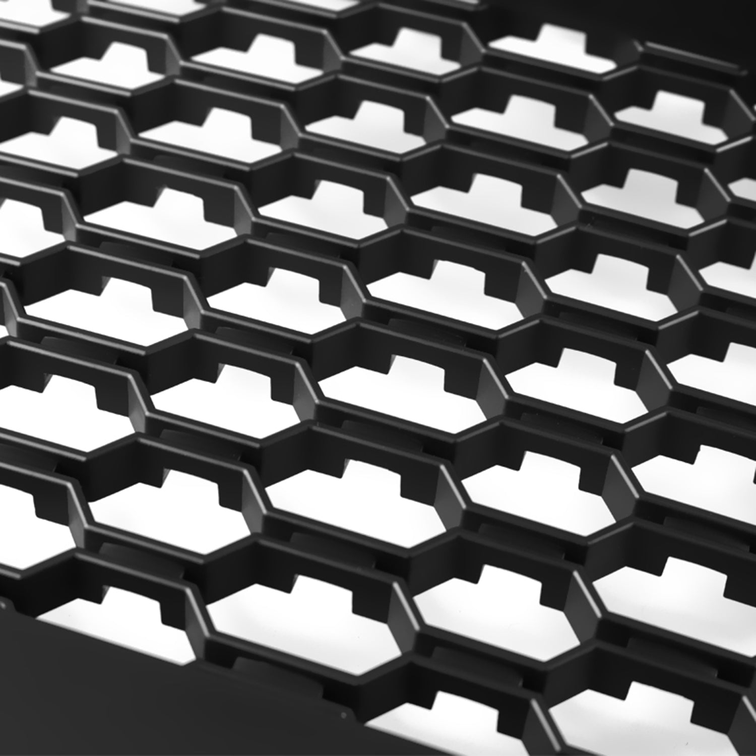 2013-2018 Dodge RAM 1500 Matte Black ABS Rebel Style Honeycomb Mesh Grille