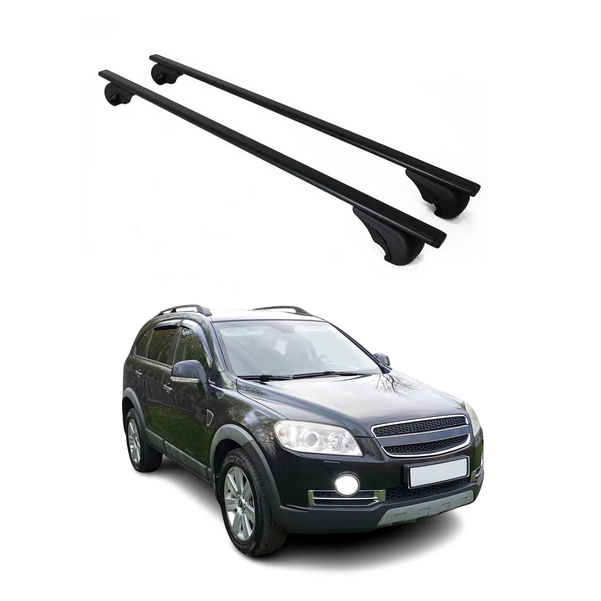 2008-2015 Chevrolet Captiva Sport Roof Rack Cross Bars Black