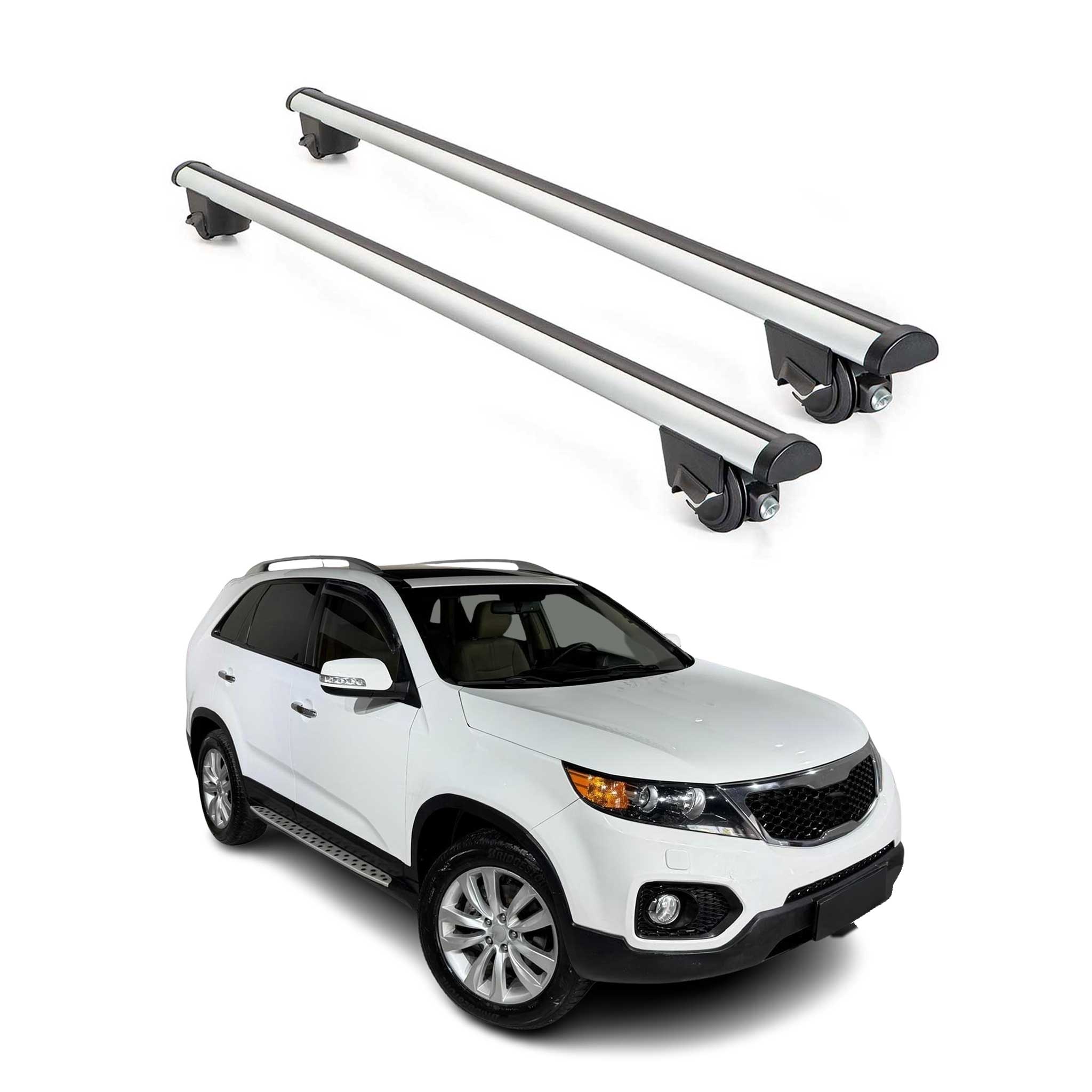 2011-2015 Kia Sorento Roof Rack Cross Bars Silver