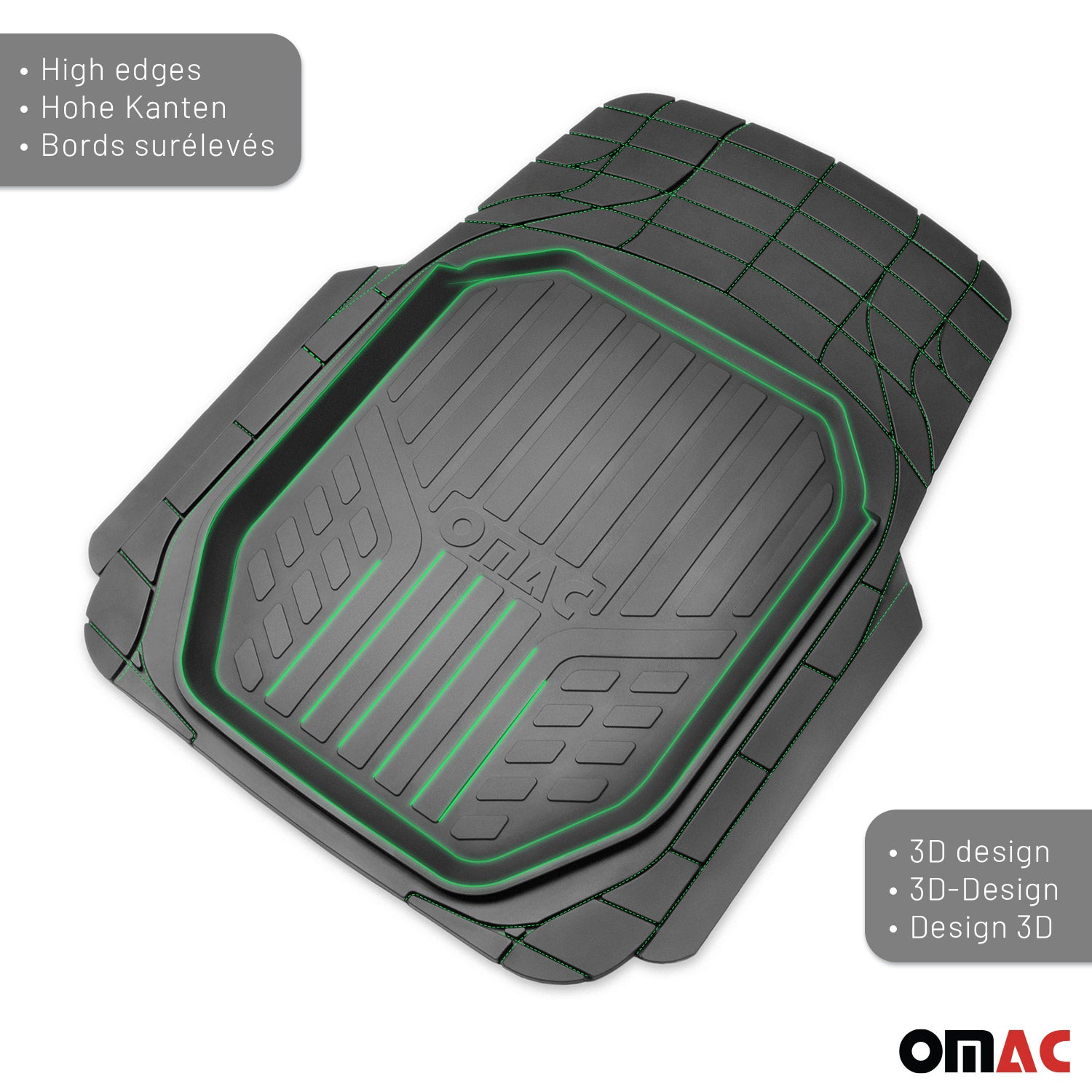 Subaru Forester Semi-Custom fit Floor Mats Liner All Weather 3D Black Waterproof 4Pcs