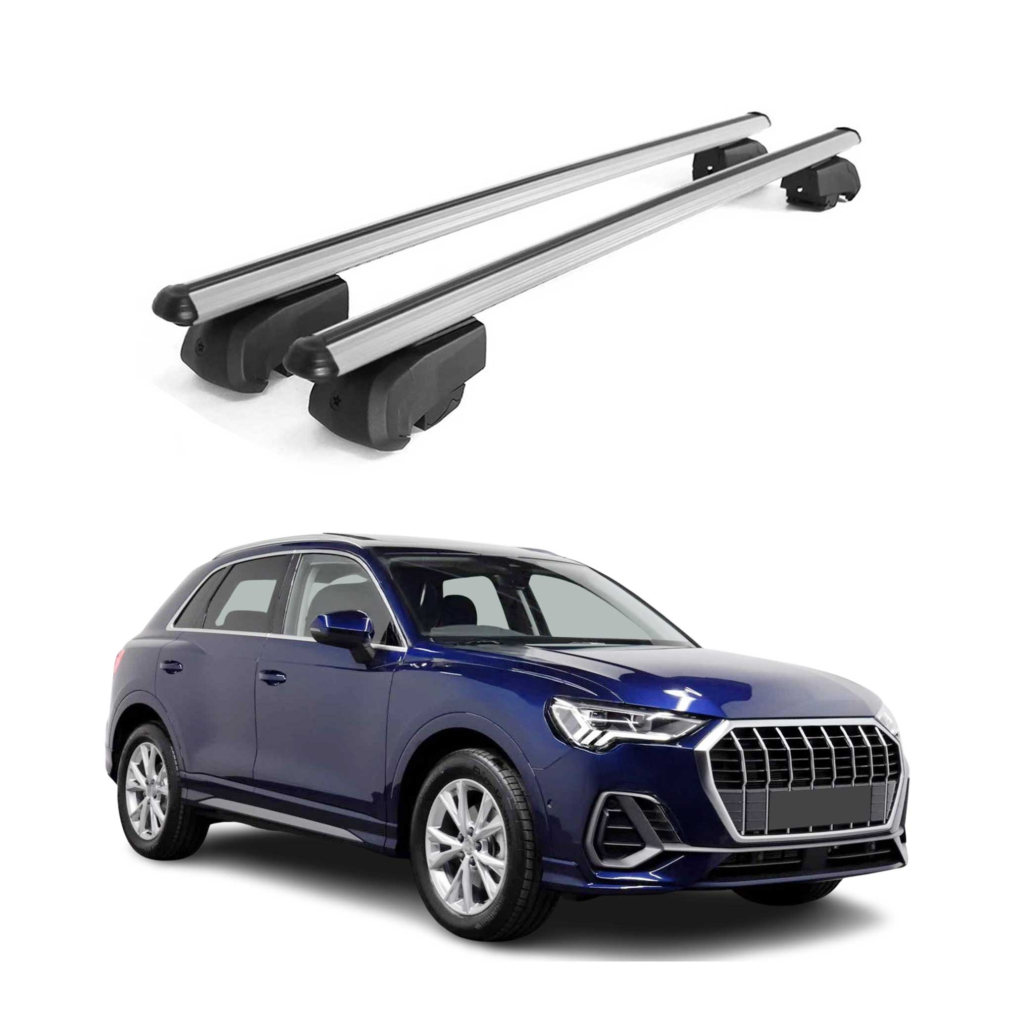 2018-2025 Audi Q3 Roof Rack Cross Bars Silver