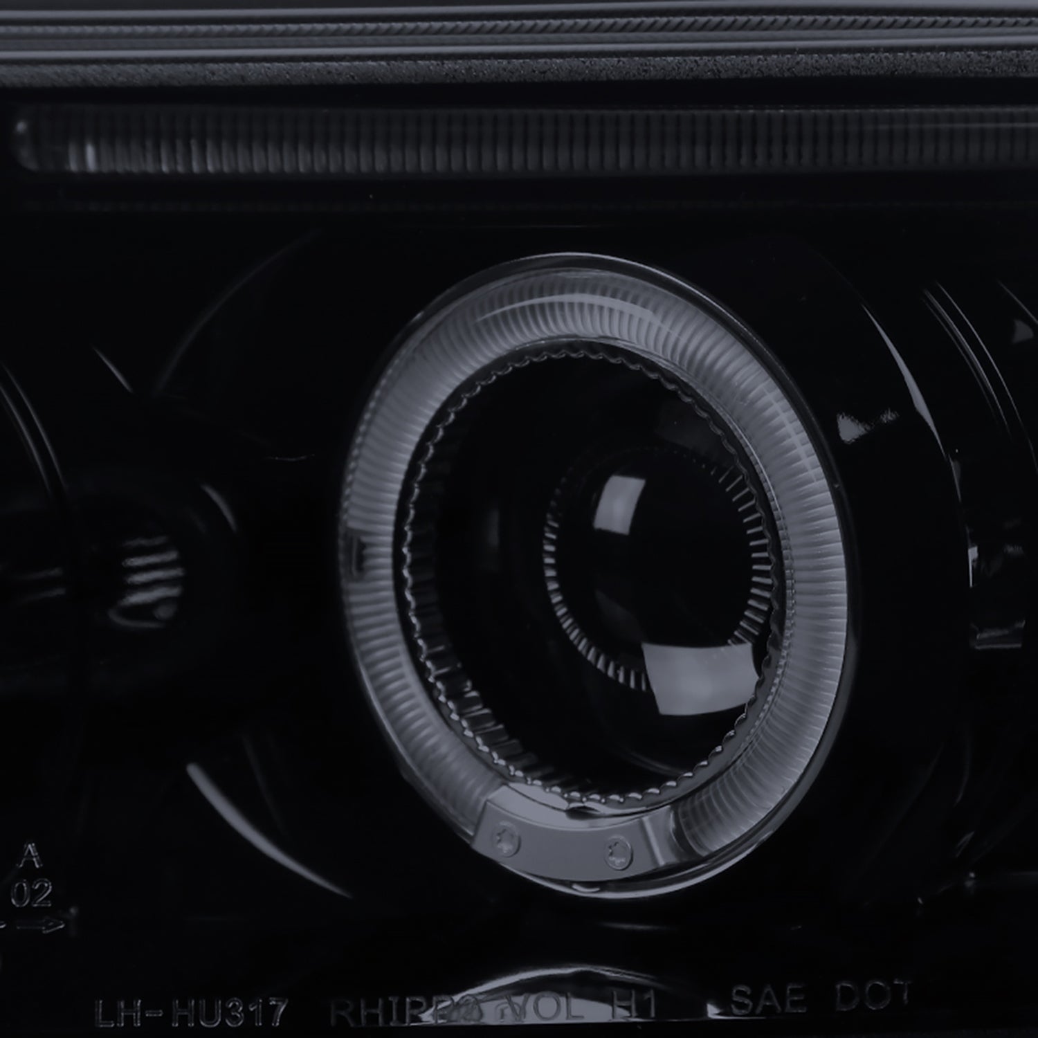 1997-2000 VW Passat Dual Halo Projector Headlights Glossy Black/Smoke Lens