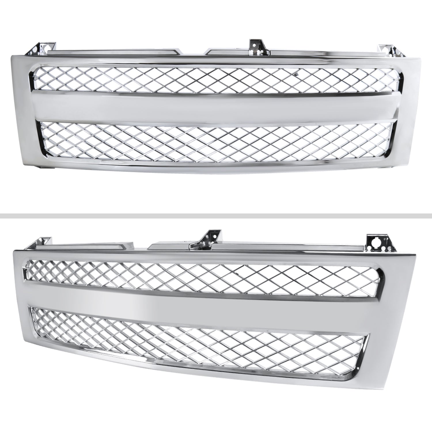 1999-2002 Chevrolet Silverado Chrome ABS V2 Honeycomb Mesh Grille