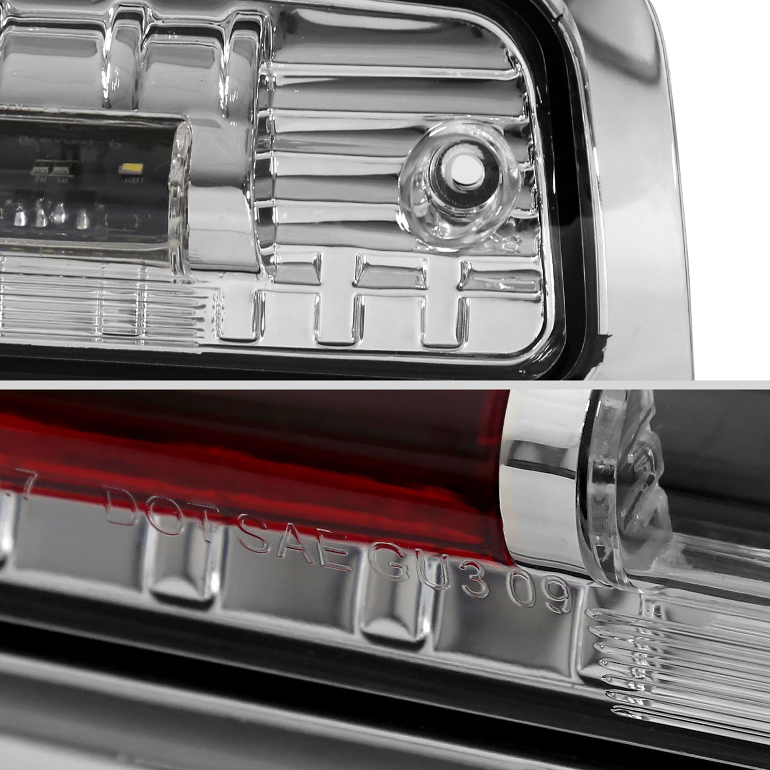 2009-2013 Dodge RAM SMD LED 3rd Brake Light Chrome Housing/Clear Lens