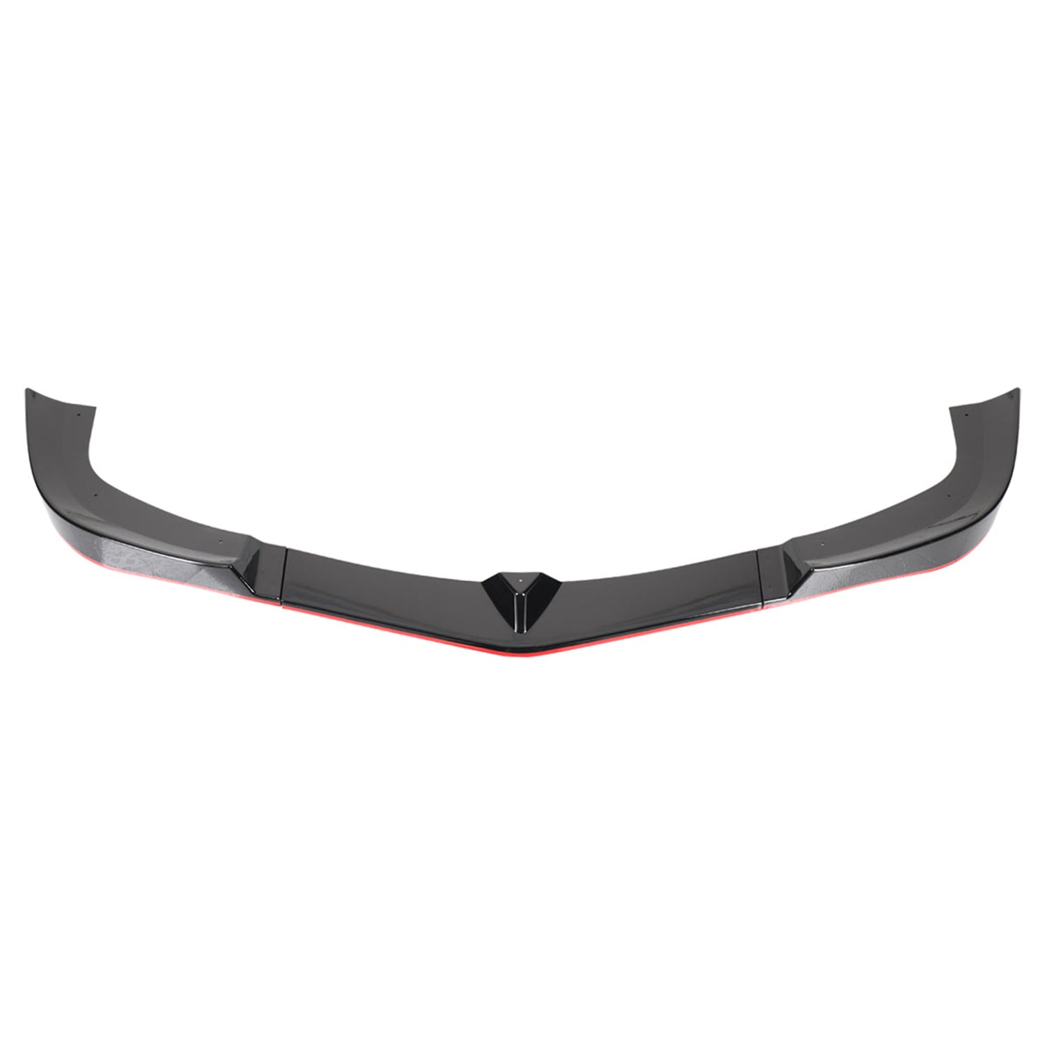 2012-2014 Mercedes W204 C Class Glossy Black/Red Front Bumper Lip Splitter Kit