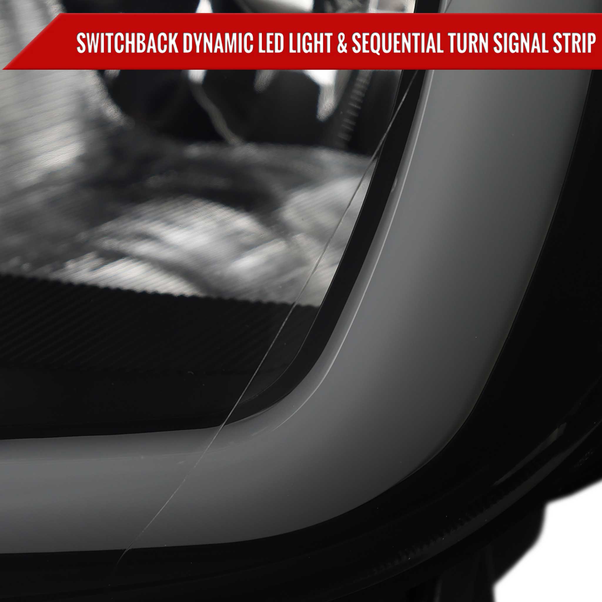 For Ford Ranger XL XLT 2019-2023 Factory Style Headlights LED Bar Turn Signal Glossy Black Housing Smoked Lens