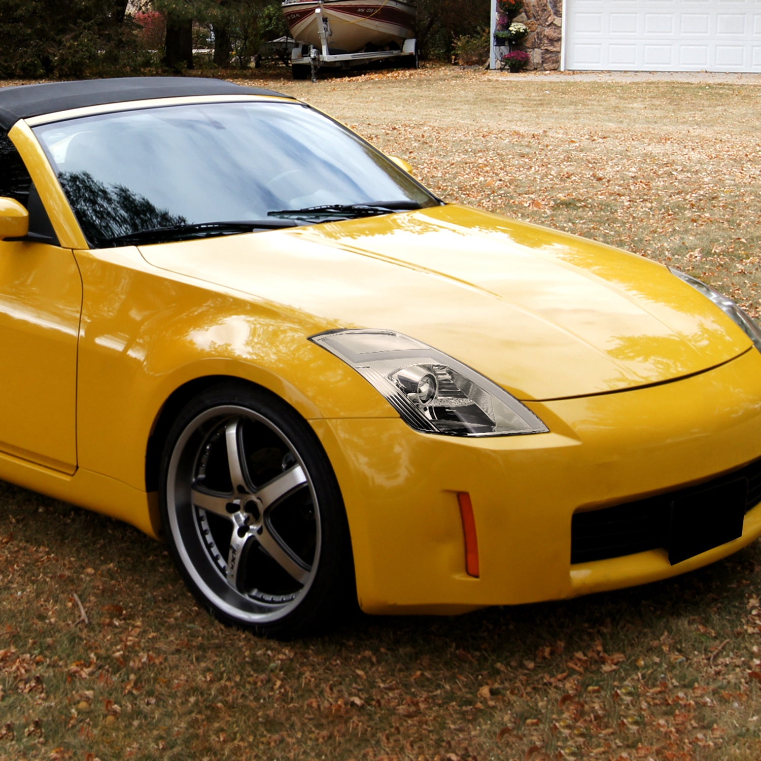 2003-2005 Nissan 350Z Signal Animated LED Bar Projector Headlights Chrome