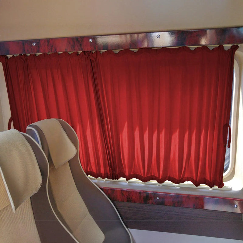 2006-2018 Mercedes Sprinter W906 SWB Window Curtain Double Sliding Red