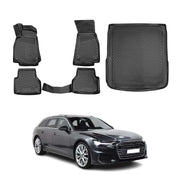 2020-2024 Audi A6 Avant Floor Mats & Cargo Liner Full Set All Weather Black