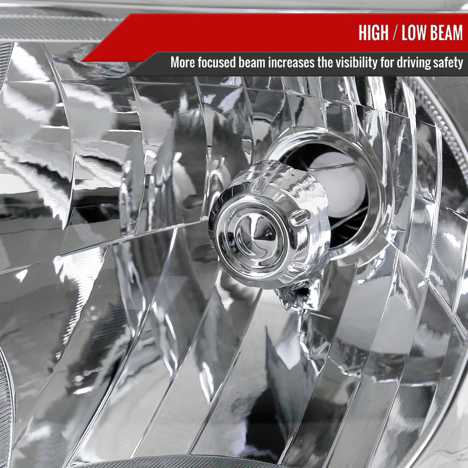 2012-2015 Toyota Tacoma Factory Style Headlights Chrome Housing/Clear Lens