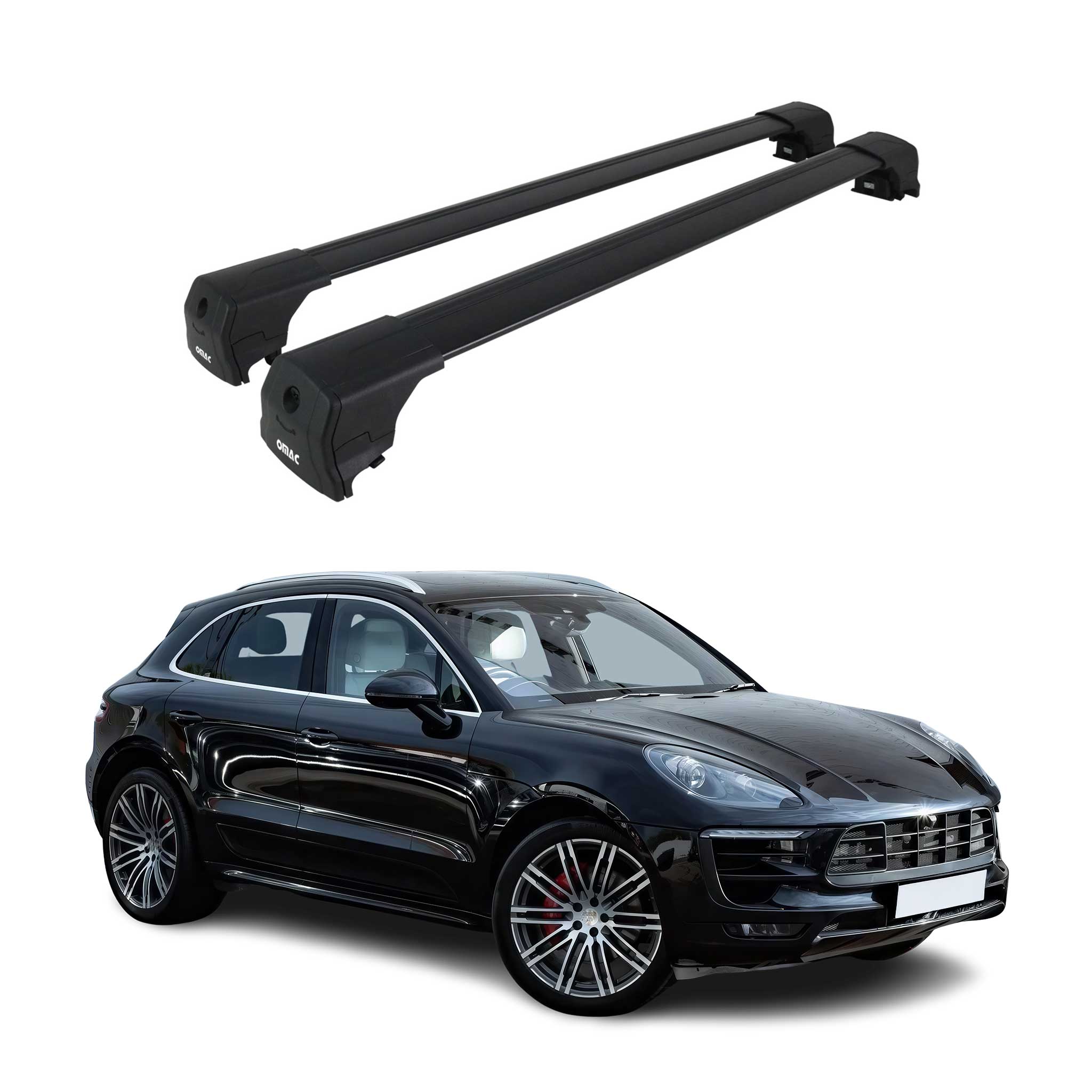 2015-2026 Porsche Macan Roof Rack Cross Bars Black