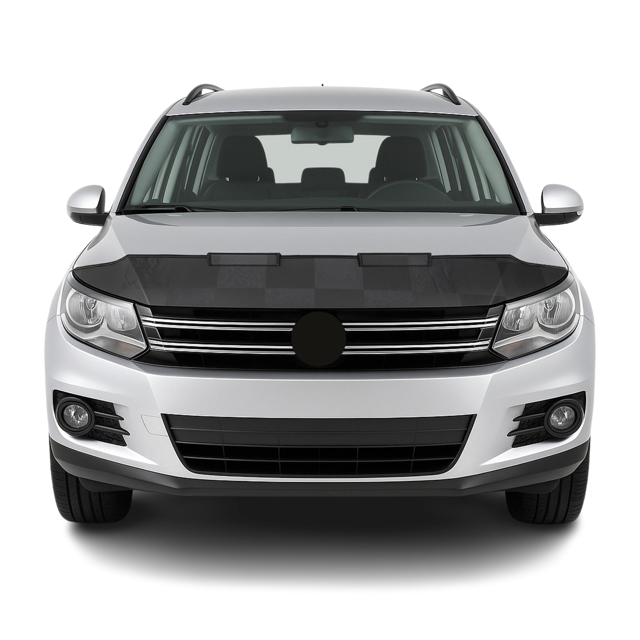 2009-2017 VW Tiguan Car Bonnet Mask Hood Bra Black Chequered 1 Pc