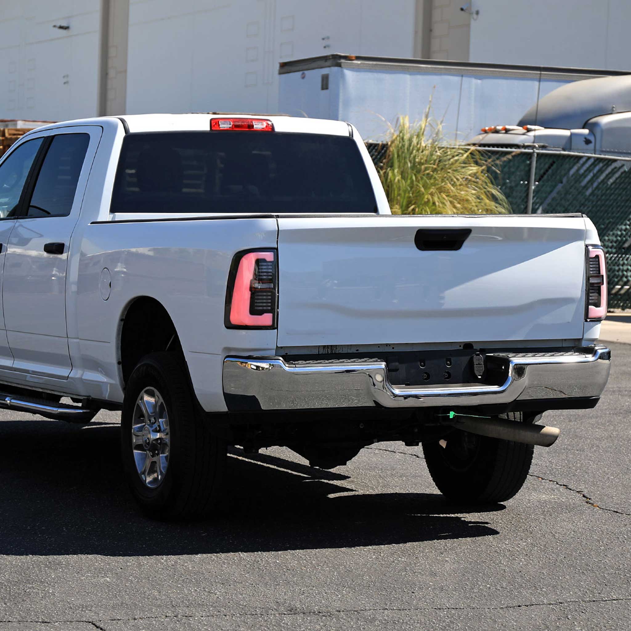 For Dodge RAM 2500/3500 2019-2024 LED Sequential Signal Tail Lights Matte Black Housing Clear Lens