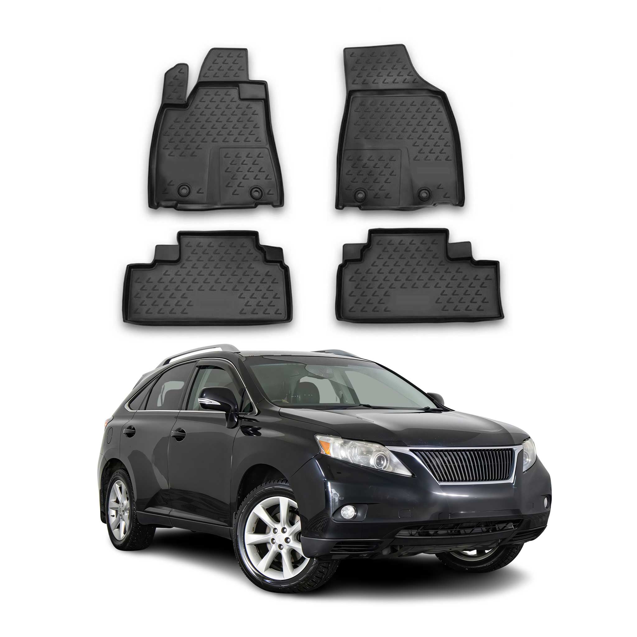 2013-2015 Lexus RX350 Floor Mats Liners Full Set All Weather Black