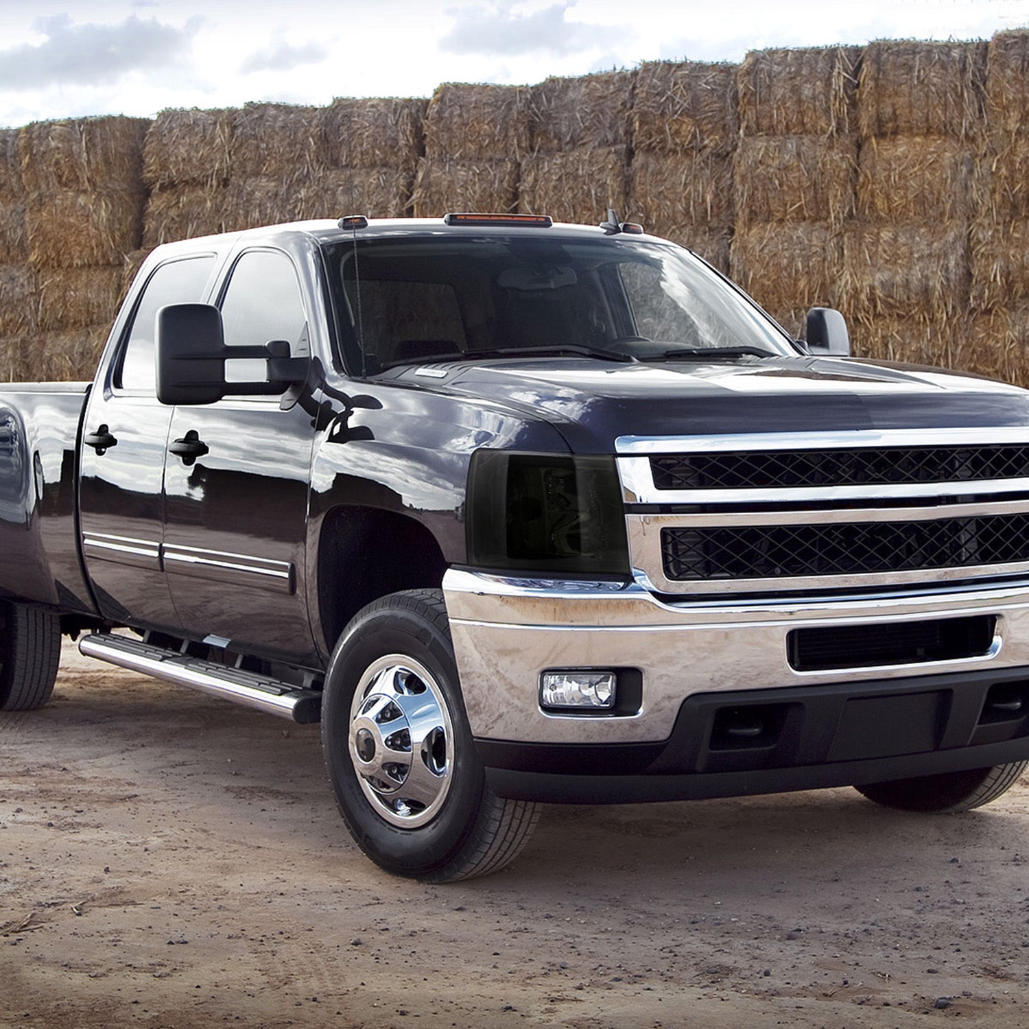 2007-2013 Chevy Silverado 1500 2500HD 3500HD LED Headlights Amber & Smoke