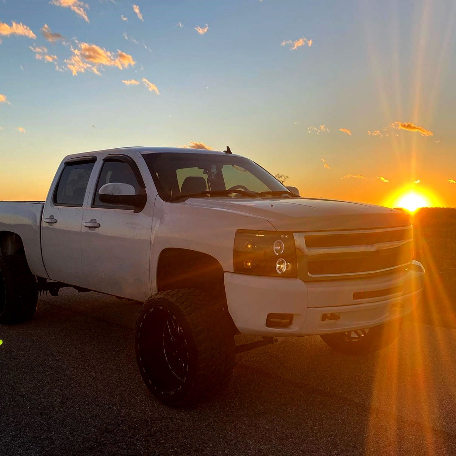 2007-2013 Chevy Silverado 1500 2500HD 3500HD Dual Halo Headlights Matte Black