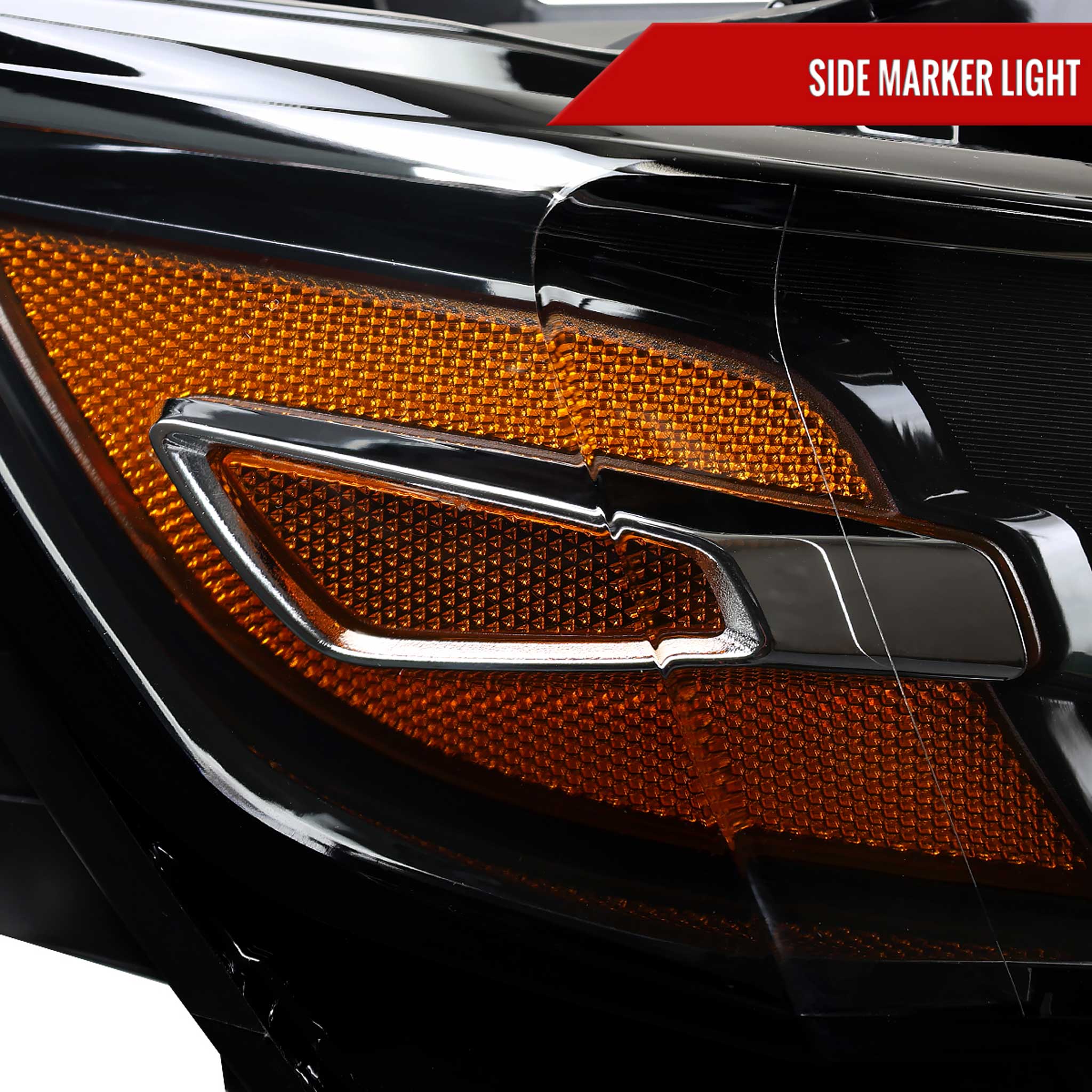 For Chevrolet Impala 2014-2020 Factory Style Projector Headlight - Passenger Side Jet Black Housing Clear Lens
