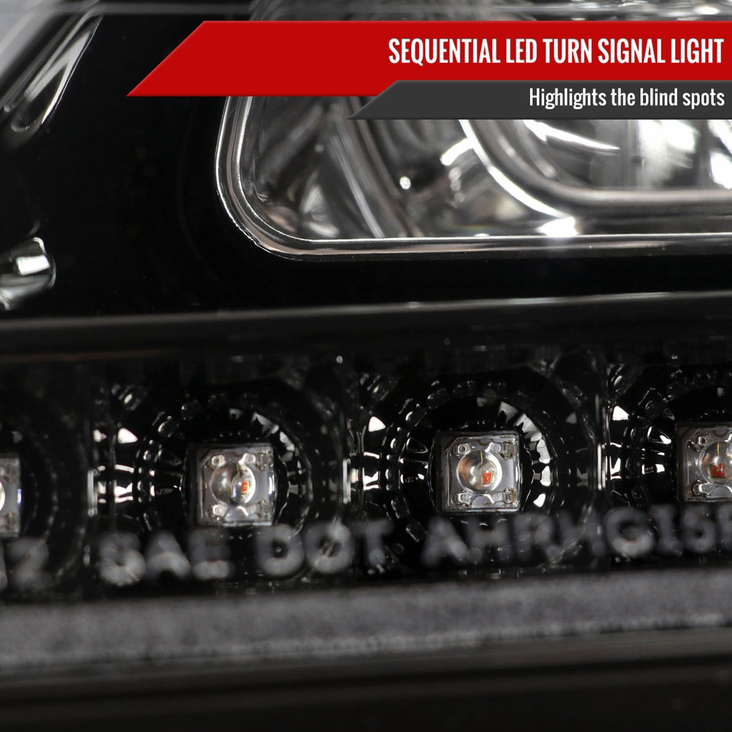 2006-2008 Mercedes W164 ML Class LED Bar Headlights Signal Lights Jet Black