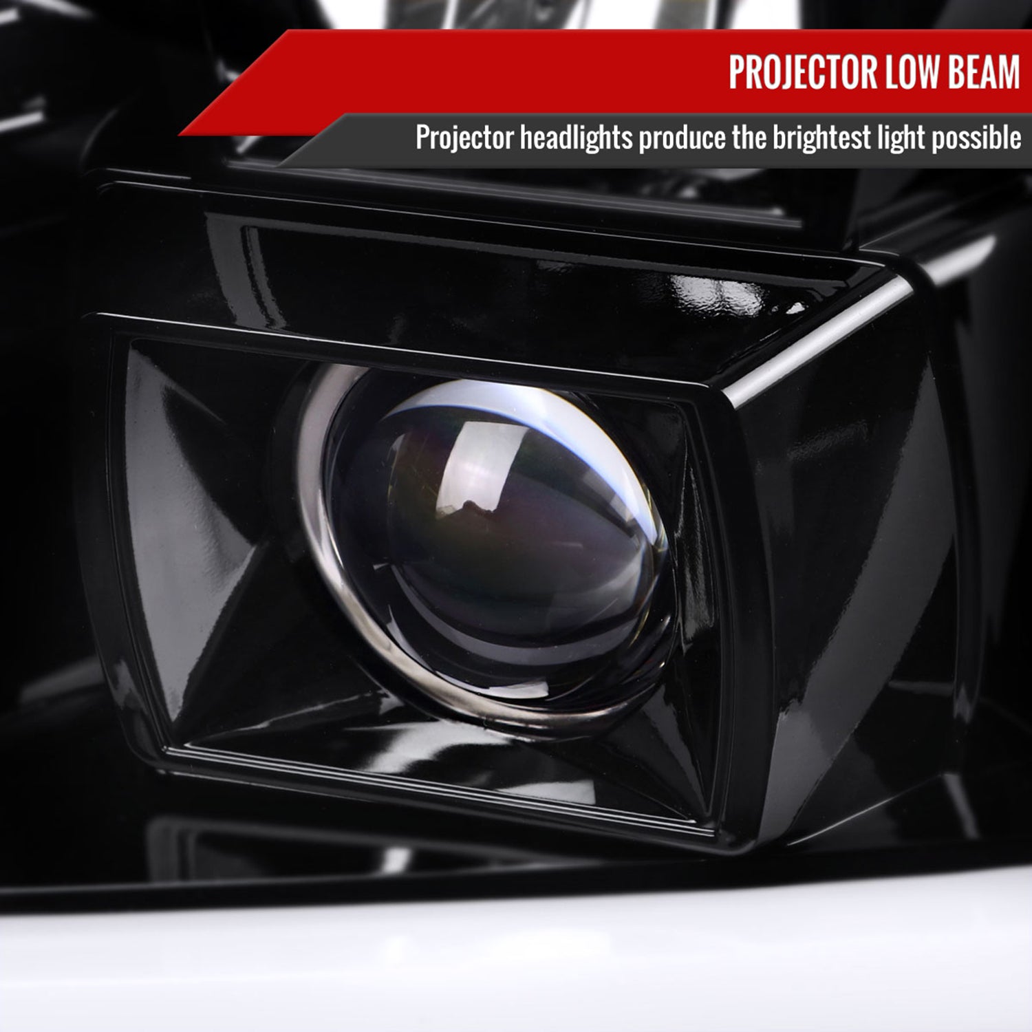 2007-2014 GMC Yukon/XL 1500/XL 2500 LED Signal Projector Headlights Jet Black