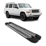 2005-2010 Jeep Commander XK 2004-2011 / Grand Cherokee WK Running Boards Side Steps Silver & Black