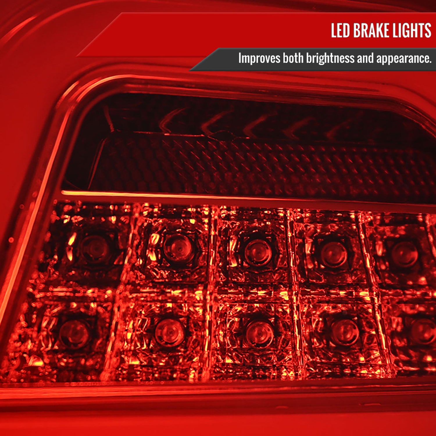 2006-2011 Mercedes Benz W164 ML Class LED Tail Lights Chrome/Red Lens