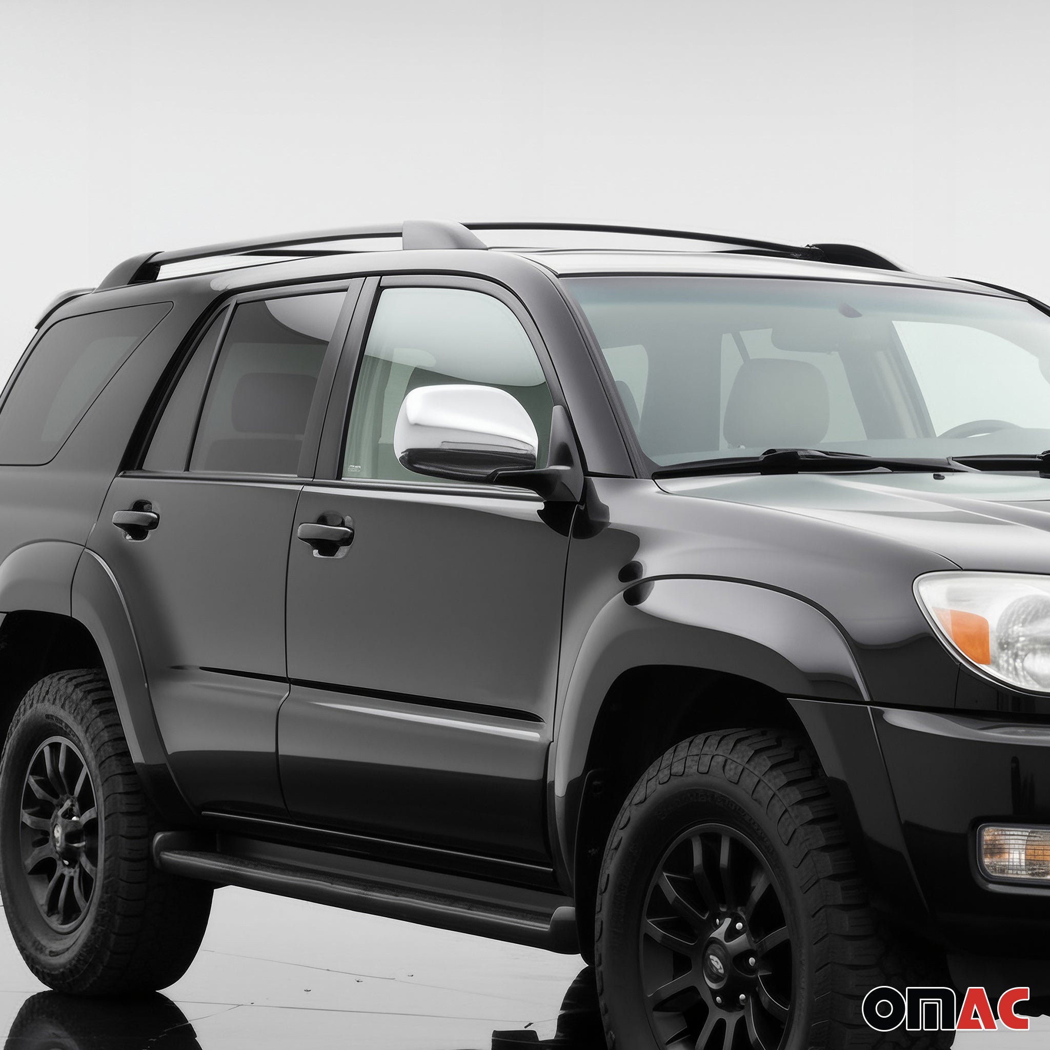 2003-2009 Toyota 4Runner Side Mirror Cover Caps Stainless Steel Silver 2 Pcs