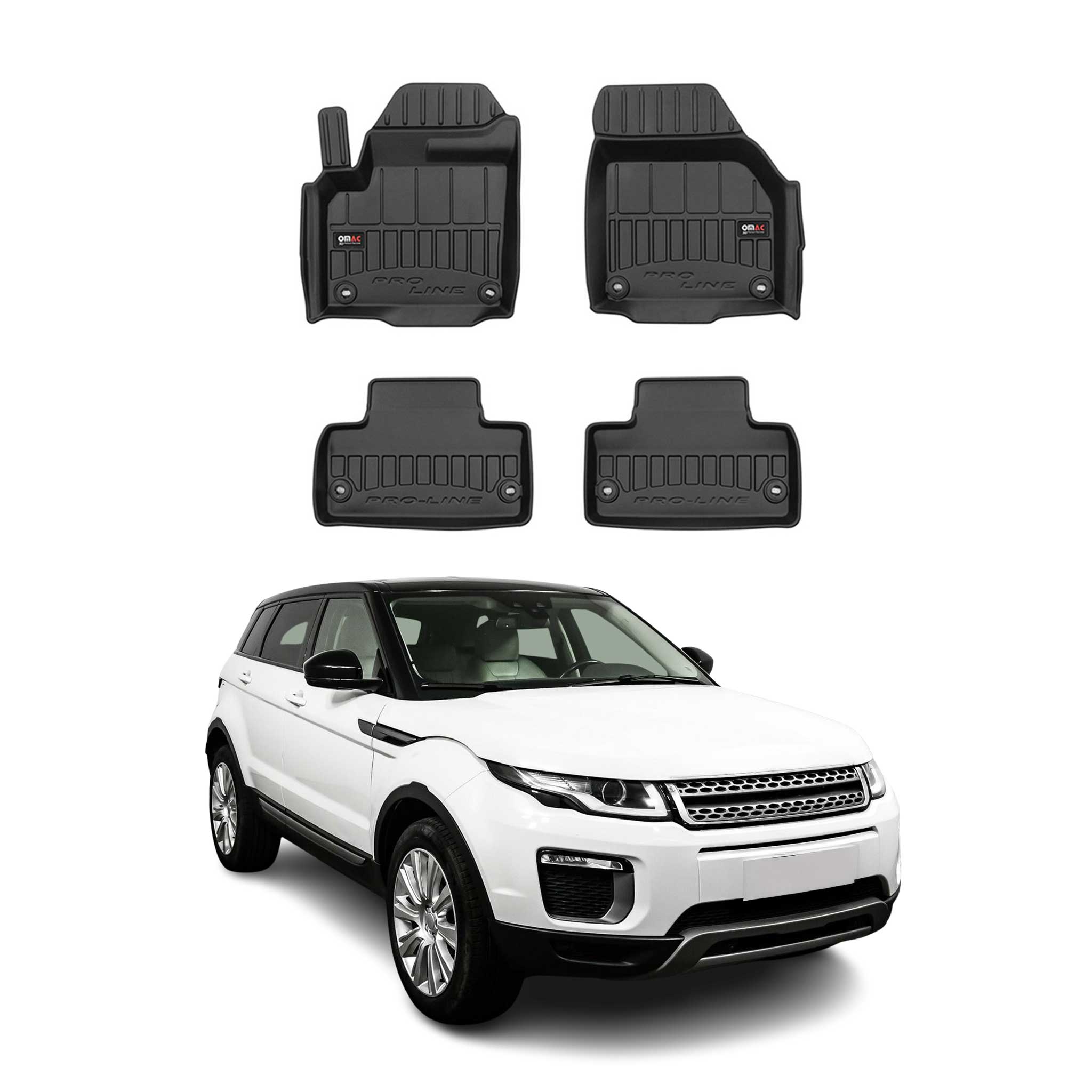 2012-2019 Land Rover Range Rover Evoque Premium Floor Mats Liners Full Set All Weather Heavy Duty