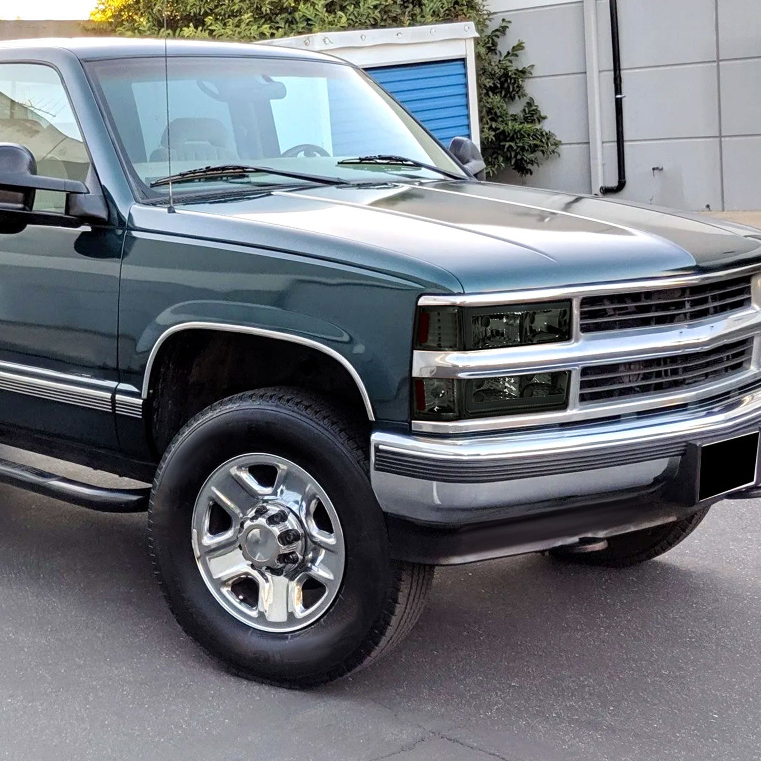 1994-1998 Chevy C10 C/K Tahoe Suburban LED Headlights &Corner Lights Smoked