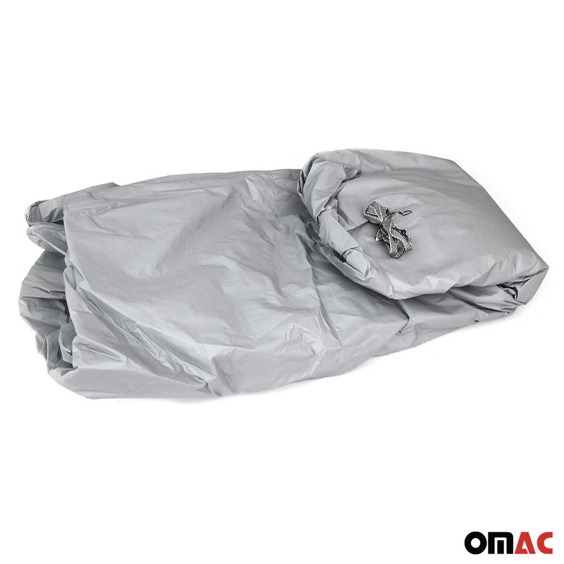 Full 15,4FT Car Protective Cover All Weather Outdoor Rain Dust MVN Durable Grey