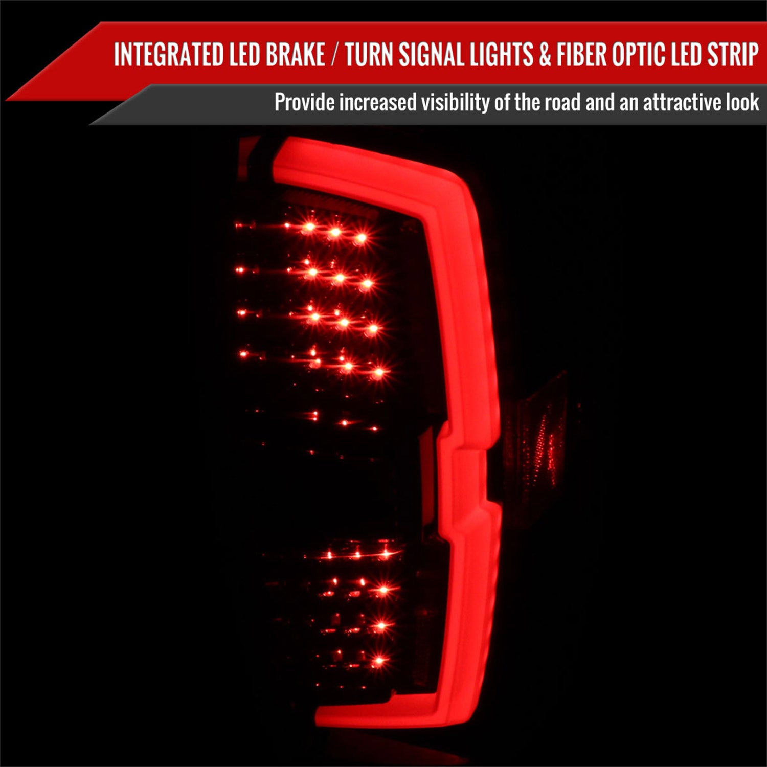 2016-2022 Toyota Tacoma LED Bar Tail Lights Jet Black Housing/Clear Lens