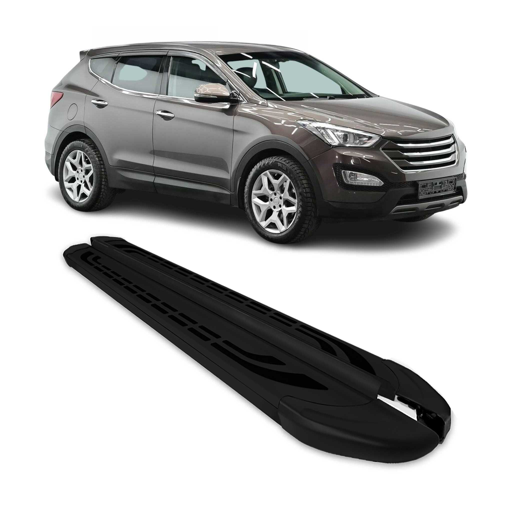 2013-2018 Hyundai Santa Fe Running Boards Side Steps Black