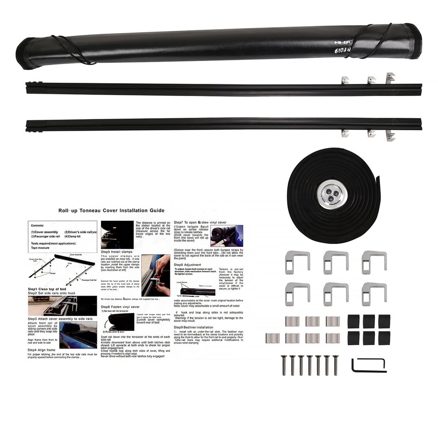 2004-2007 Chevy Silverado/Sierra 1500/2500 68" Bed Roll Up Vinyl Tonneau Cover