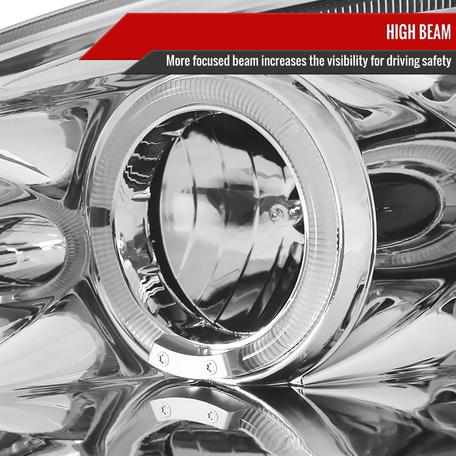 2002-2004 Acura RSX Dual Halo Projector Headlights Chrome Housing/Clear Lens