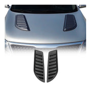 2 Pcs Decorative Air Flow Intake Hood Scoop Vent Cover Black