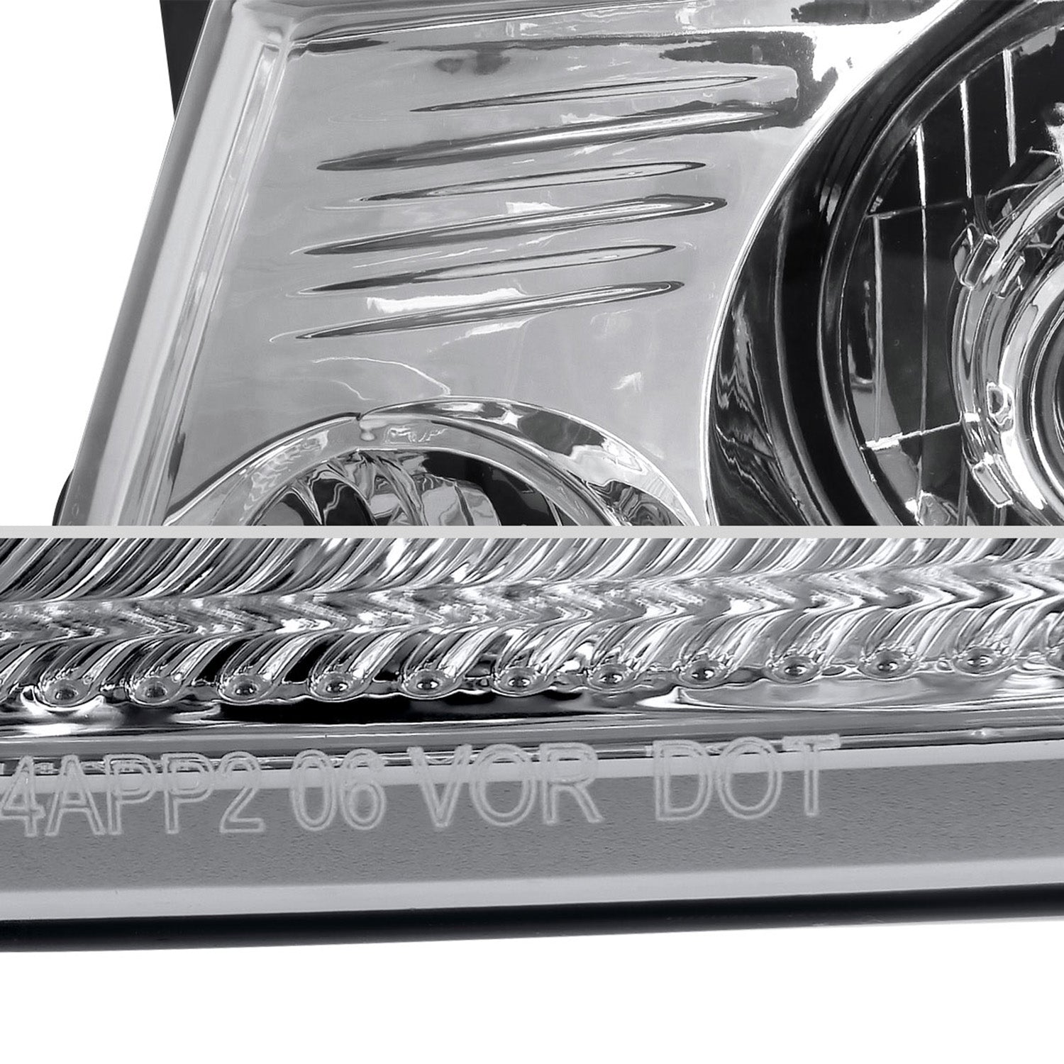 2004-2008 Ford F-150/ 06-2008 Lincoln Mark LT Headlights Amber Reflectors Chrome